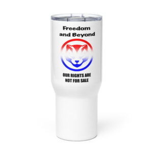 Travel mug with a handle